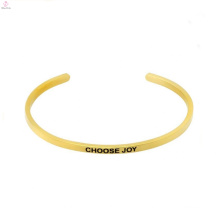 Hot Sale Stainless Steel Stamped Bangles Custom Logo